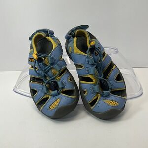 Keen Waterproof Sandals Water Shoes Hiking Play Blue‎ Yellow Kids Size